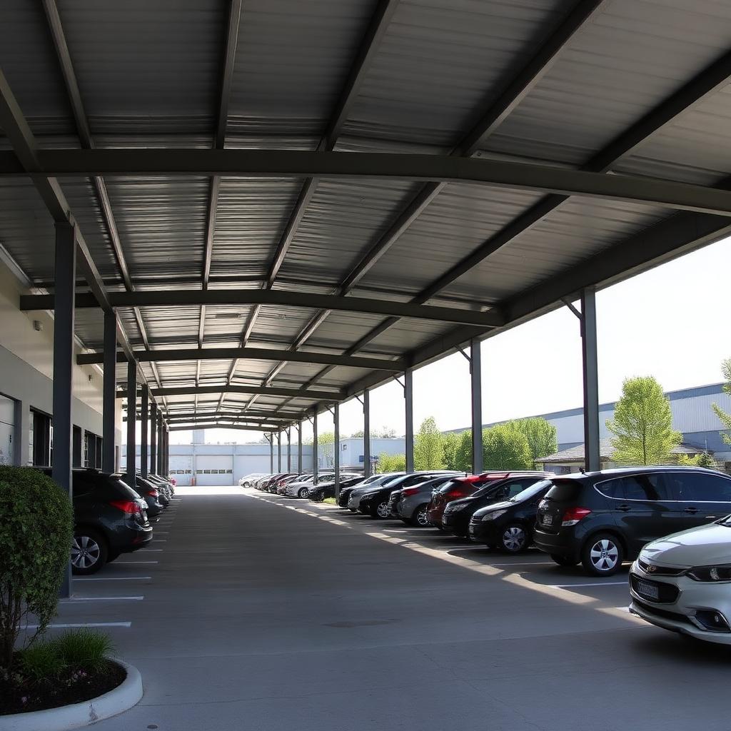 Commercial Carport installation in Pinetown Durban by Power Ports